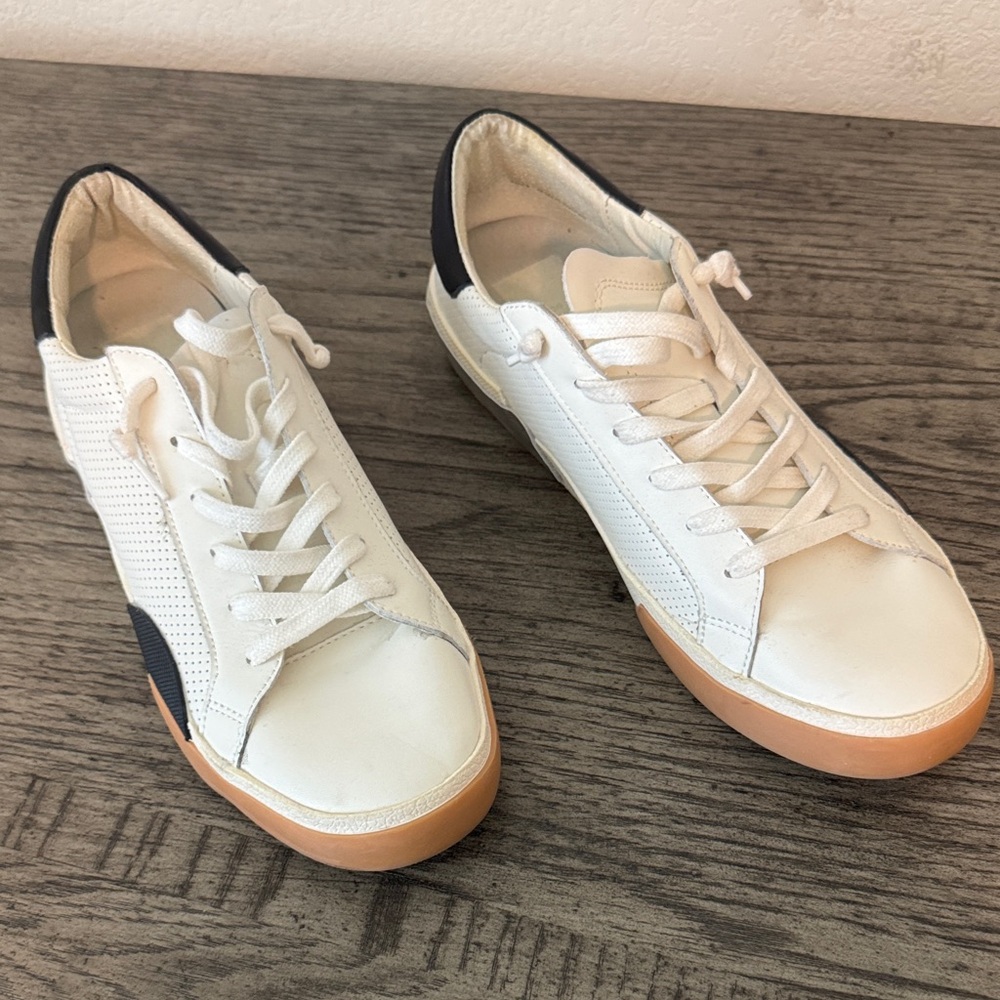Dolce Vita White and Black Sneakers
